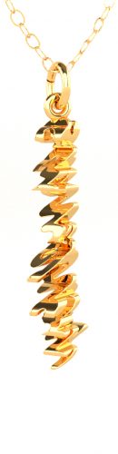 revelaire personalized customized name changing illusion jewelry necklace pendant in 18 karat gold