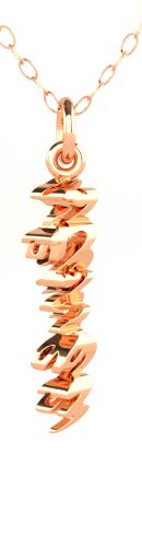 revelaire personalized customized name changing illusion jewelry necklace pendant in rose gold